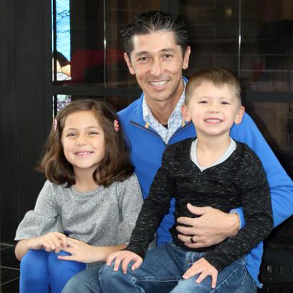 Dr. Mayeda and his two children