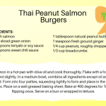 Thai Peanut Salmon Burgers