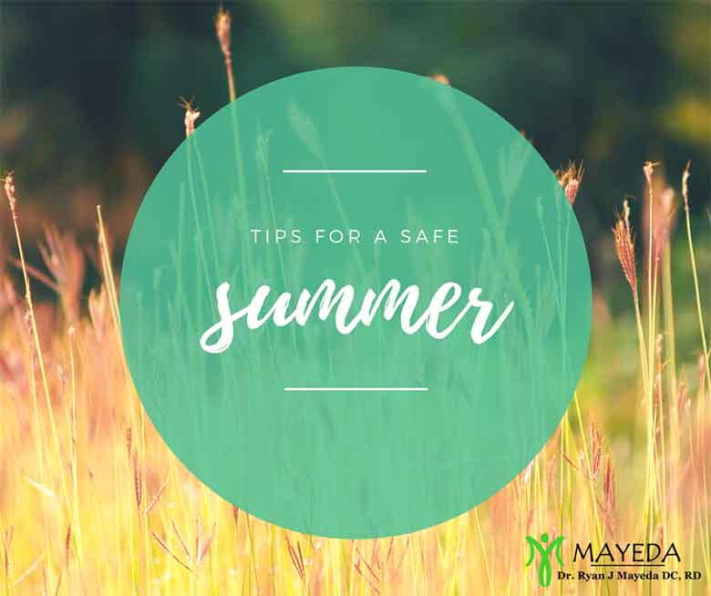 tips for a safe summer graphic